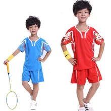 Детские комплекты для бадминтона с китайским драконом комплект одежды для мальчиков для бадминтона сухая детская одежда для тенниса рубашка для девочек и шорты для настольного тенниса