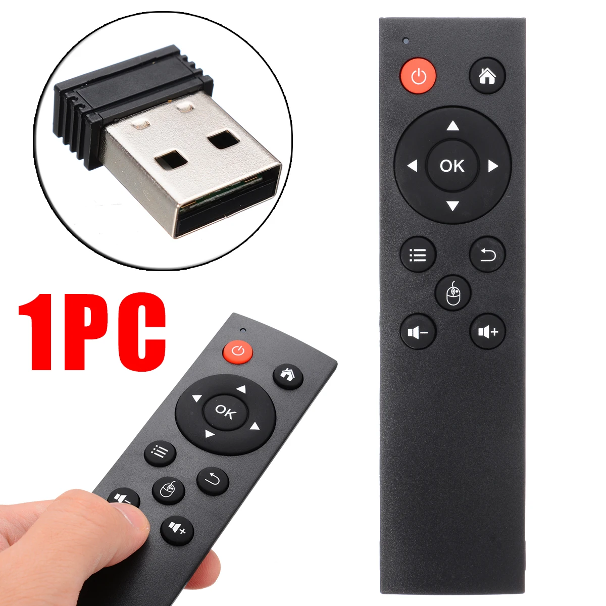 Universal 2.4G Wireless Air Mouse Keyboard Remote Control With USB Receiver For PC Android TV Box Smart TV Remote Controller