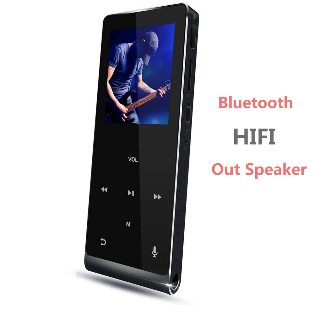 Portable Music Player 8GB Touch Screen Bluetooth MP3 Player Built-in Speaker Hi-Fi Sound Audio Player Expandable Up to 128GB