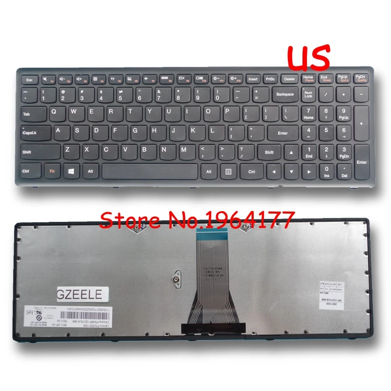 Клавиатура для ноутбука LENOVO G500S G505S S500 Z510 Z505 US сменная черная клавиатура на