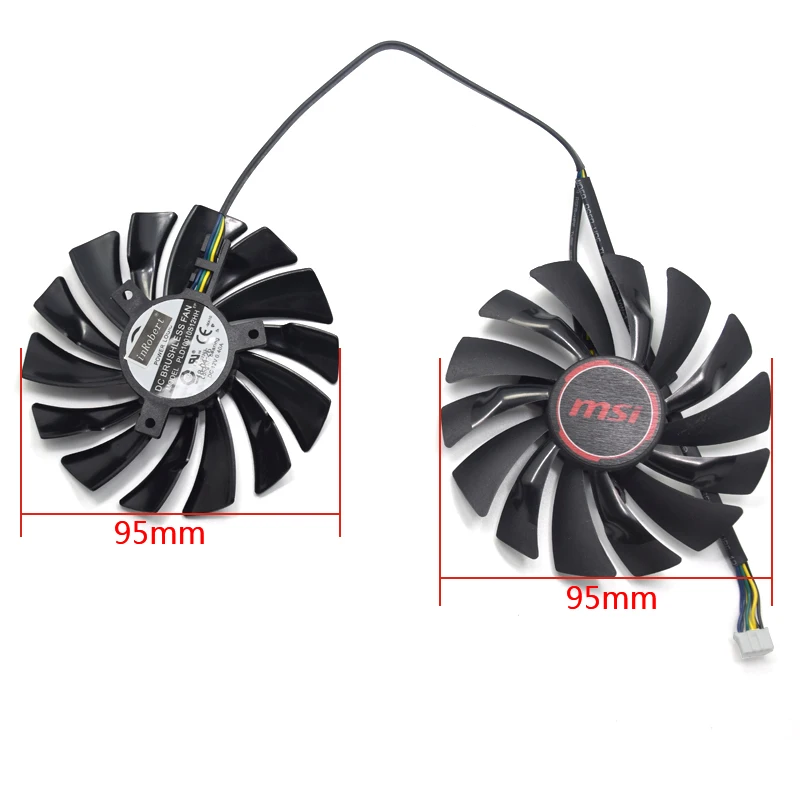 2 шт./лот 95 мм 4PIN DC12V PLD10010S12HH кулер вентилятор Замена для MSI GTX760 frozr Твин 2 Гб GPU R9 270 R280 игровой MSI 1080 Ti