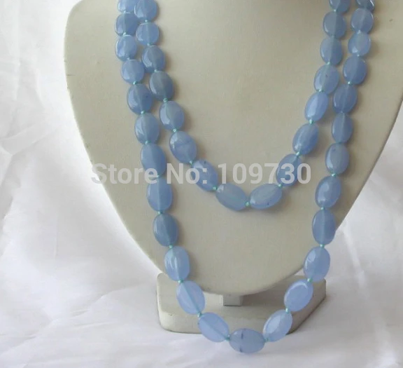 

Jewelr 003206 stunning long 50" big 18X13mm baroque crude jade beads necklace