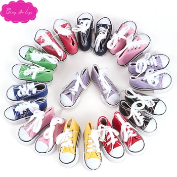

BJD dolls shoes 1/3 Girl doll 9 colors 60 cm doll canvas shoes Boy mini 7.5 cm sports shoe baby toys accessories b7-1