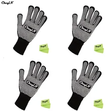 4 Pcs Professional Hairdressing Heat Resistant Protection Glove Hair Styling Tool for Hair Curler Straightening Iron