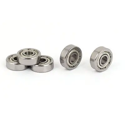 

4mm x 12mm x 4mm Pressed Steel Cage Steel Sealed Deep Groove Ball Bearings 10PCS 604-ZZ