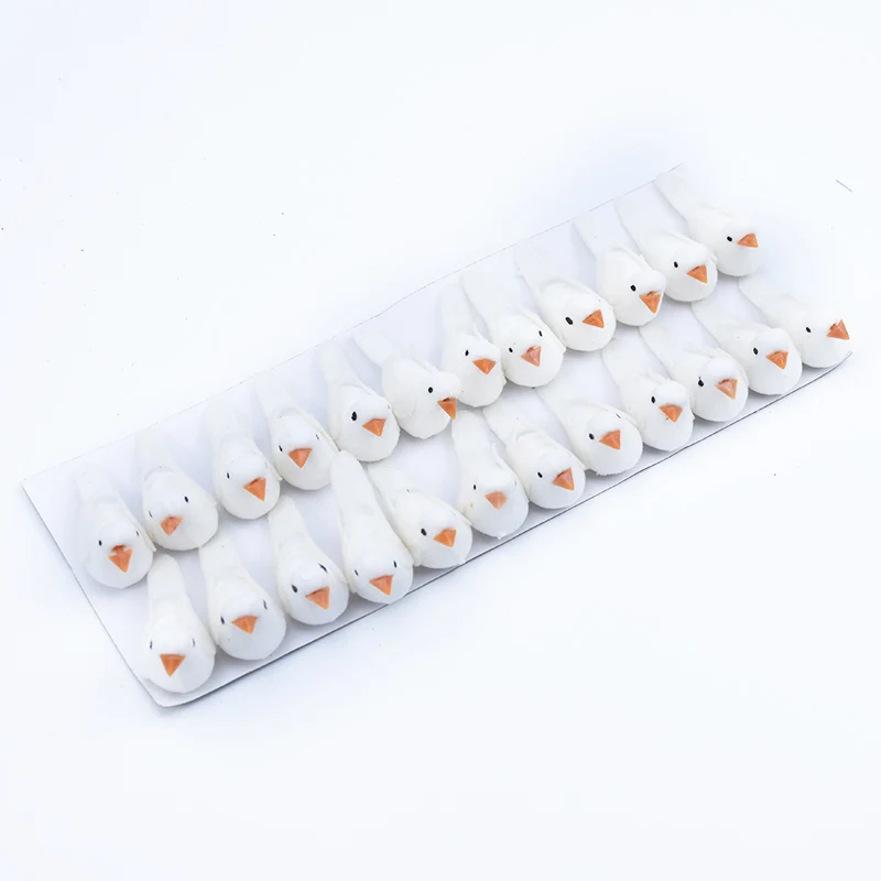 24pcs Artificial Plants Fake Foam Needlework Bird Fridge Sticker Christmas Wreath Decorations for Home Wedding Party Kids Toys 