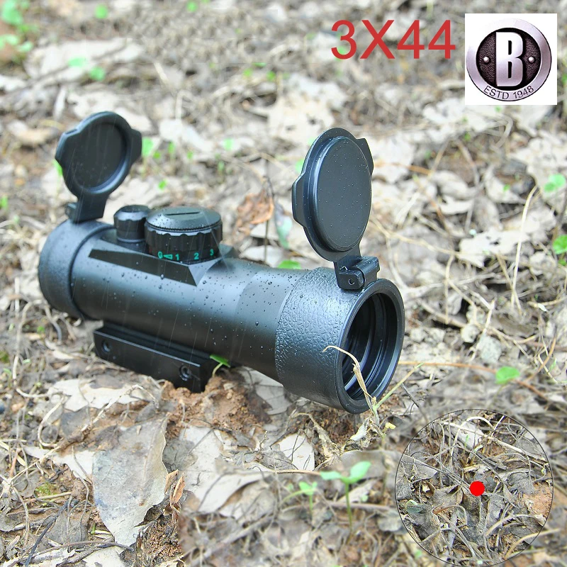 BU 3X44 الأخضر منظر نقطة حمراء نطاق التكتيكية البصريات بندقية Riflescope صالح 11/20 مللي متر السكك الحديدية بندقية نطاقات للصيد