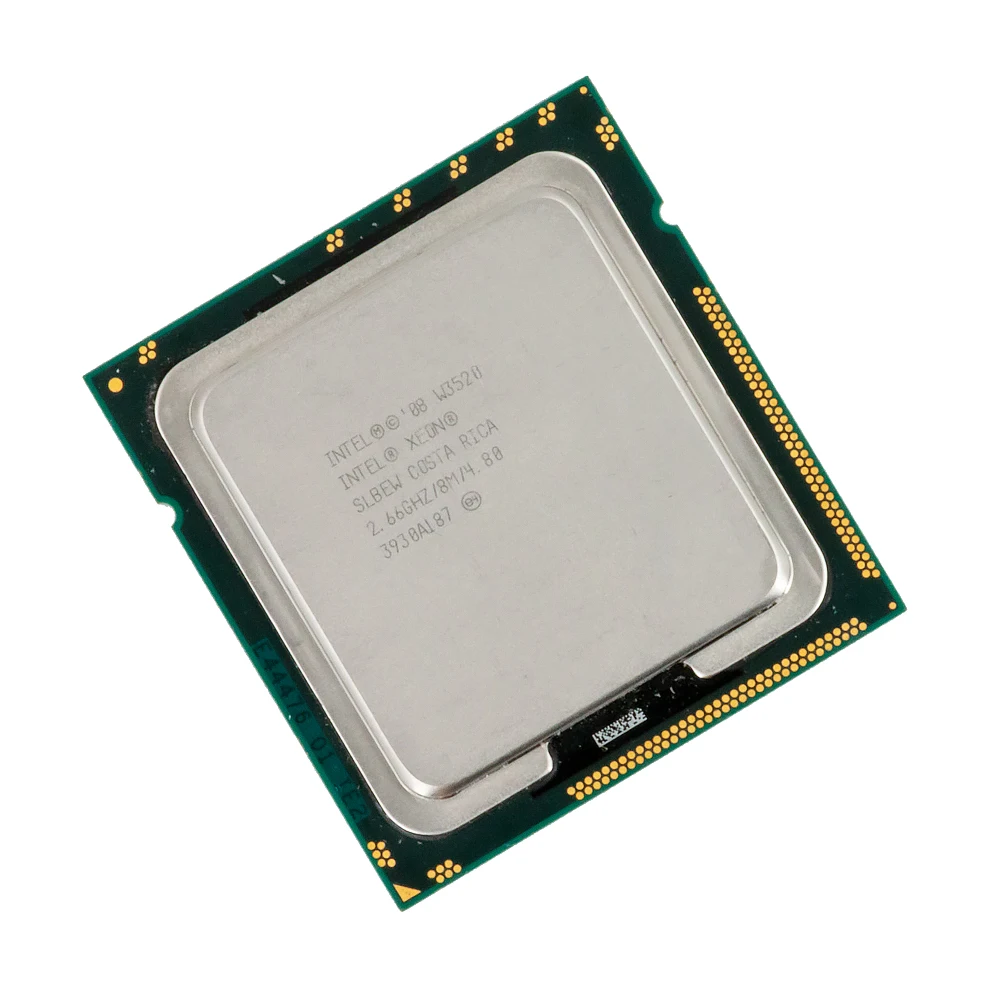 Intel Xeon W3520 настольный процессор W3520 четырехъядерный 2,66 ГГц 8 МБ кэш L3 LGA 1366 сервер используемый ЦП