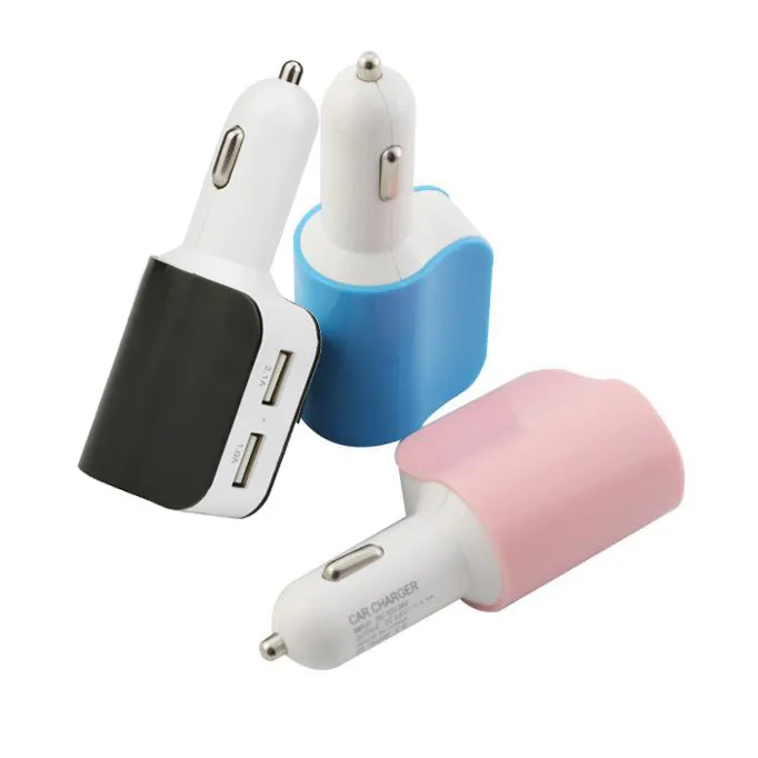 3.1A автомобильное зарядное устройство 2USB порт двойной разъем прикуривателя Разветвитель зарядное устройство адаптер питания для samsung iphone