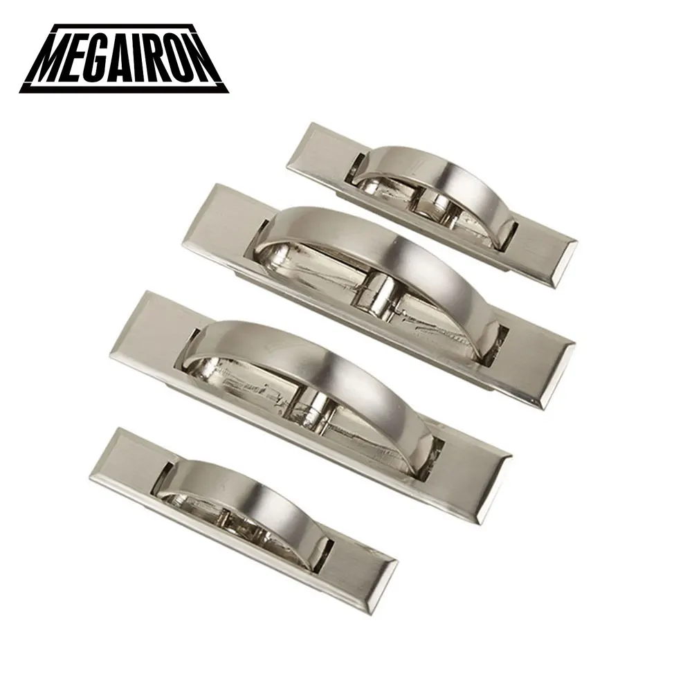 

MEGAIRON Tatami Handle Hidden Embedded Cabinet Door Knobs Cupboard Dresser Drawer Home Pull Handle With Screws