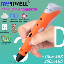 

3d Pen myriwell First Generation RP-100A Use EU Plug Low Temperature Printing Plastic abs100m Filament 3d Painting Print Pen