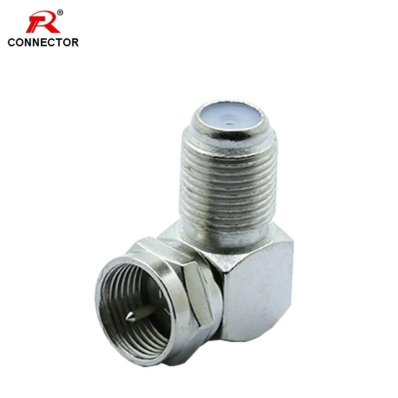 

1pc F Male to F Female Connector, Right Angle F Connector