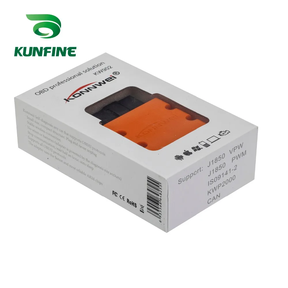 KUNFINE KW902 WI-FI ELM327 Авто OBD2 читателя Кода мини ELM327 KW902 WI-FI диагностического рабочий инструмент для IOS/ android/iPhone