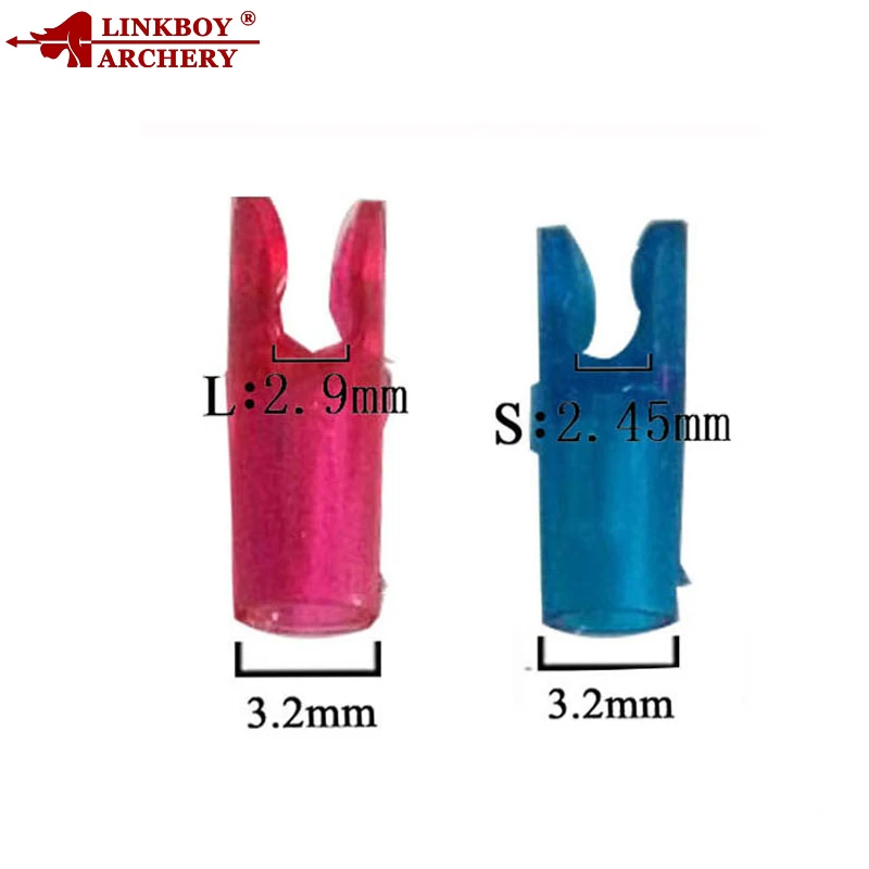 S L Size for ID3.2//4.2//6.2mm Archery Arrow Pin Nocks Shaft Bow Hunting 12PCS