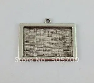 

10pcs Tibetan Silver Color Rectangle Pendant Setting Blanks 30x19mm A11252