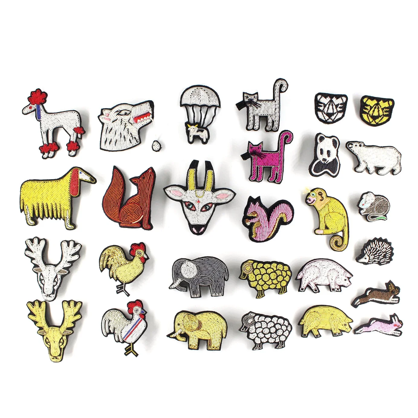 

DIY New High quality 3D Hand embroidered badges Oxhead bird Peacock feather Armband applique for Coat Trousers Brooch