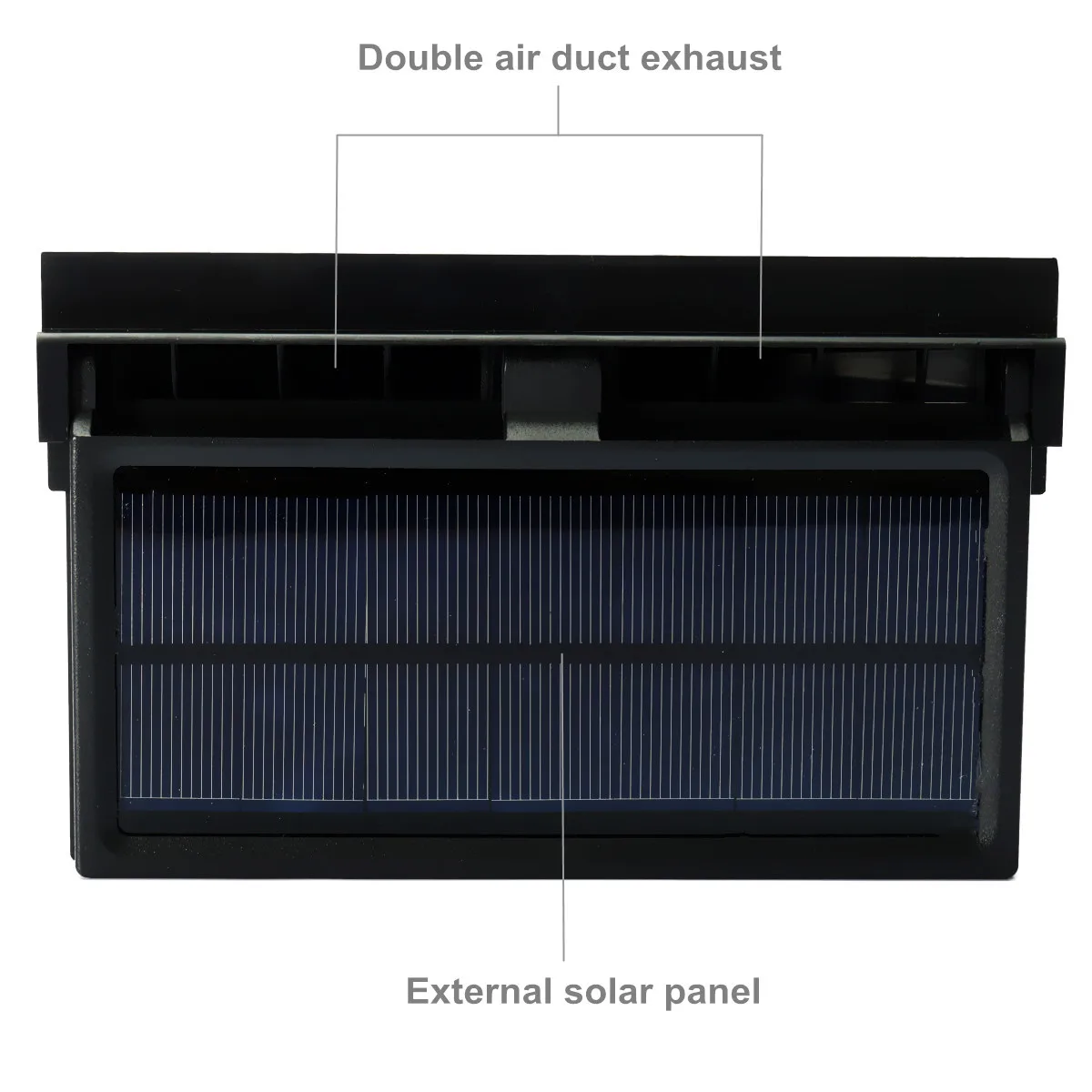 Черный Солнечный автомобильный вентиляционный вентилятор двойной воздушный выход Солнечный автомобильный сменный вентилятор вытяжной перезаряжаемый охладитель радиатор Desuperheater