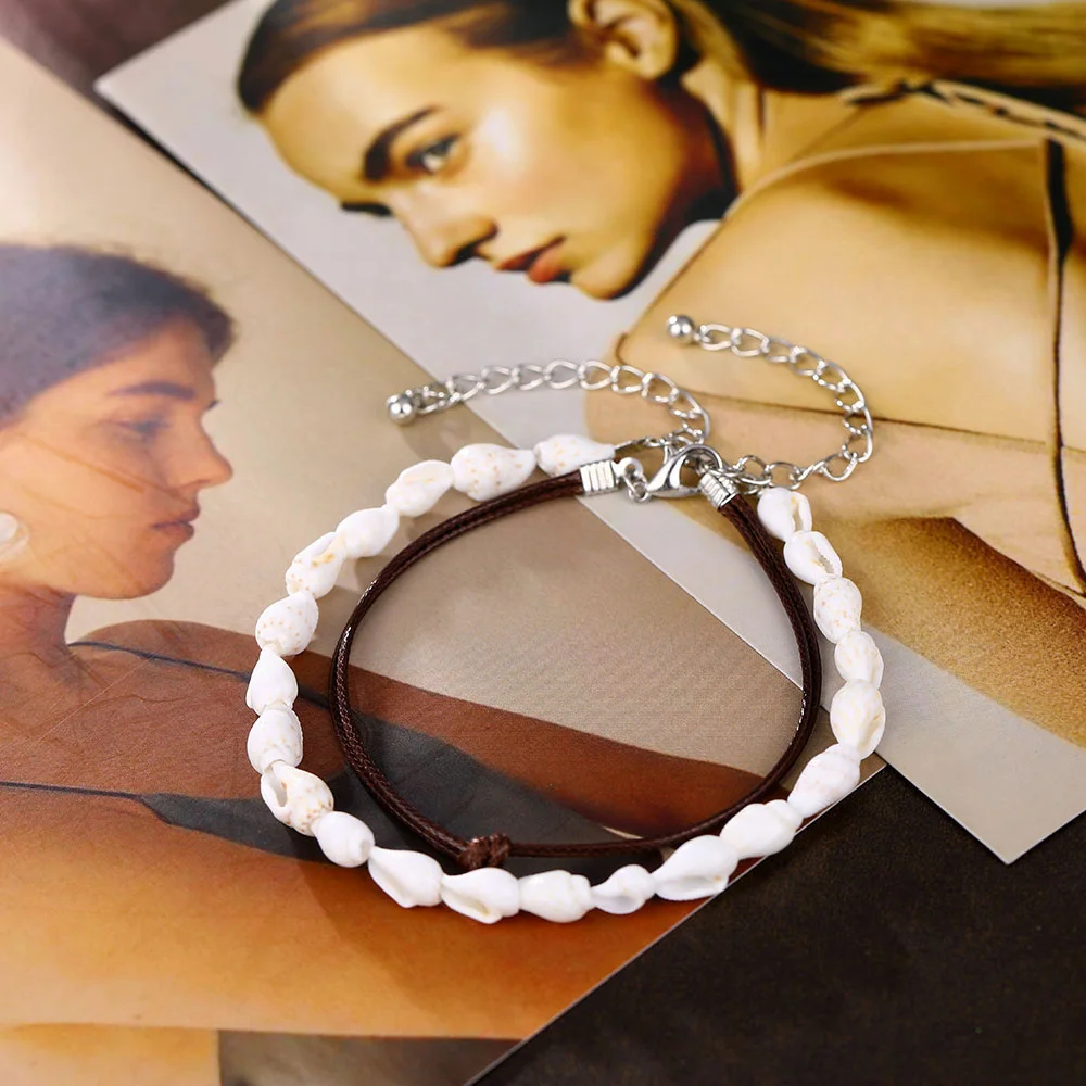 Women Anklets 2 Pcs/Set Beach Barefoot Bracelet