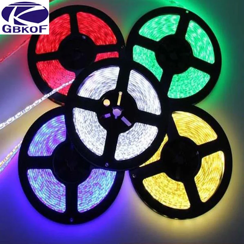 

GBKOF LED Strip Light RGB LED 5050 SMD 2835 Flexible Ribbon RGB Stripe 5M 10M 15M tape diode DC 12V+Remote Control+ Adapter EU