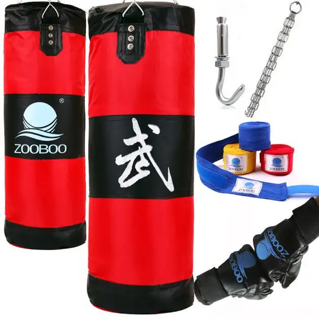 Боксерский набор, 100 см, тренировочный фитнес боксер ММА, боксерская сумка с крючками, подвесная спортивная сумка, песочный Пробивной мешок с песком