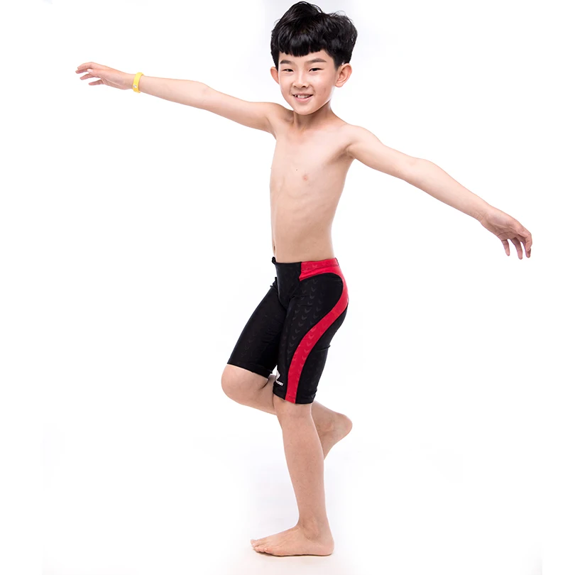 Boys swimming trunks Long paragraph flat swim trunks Quick drying