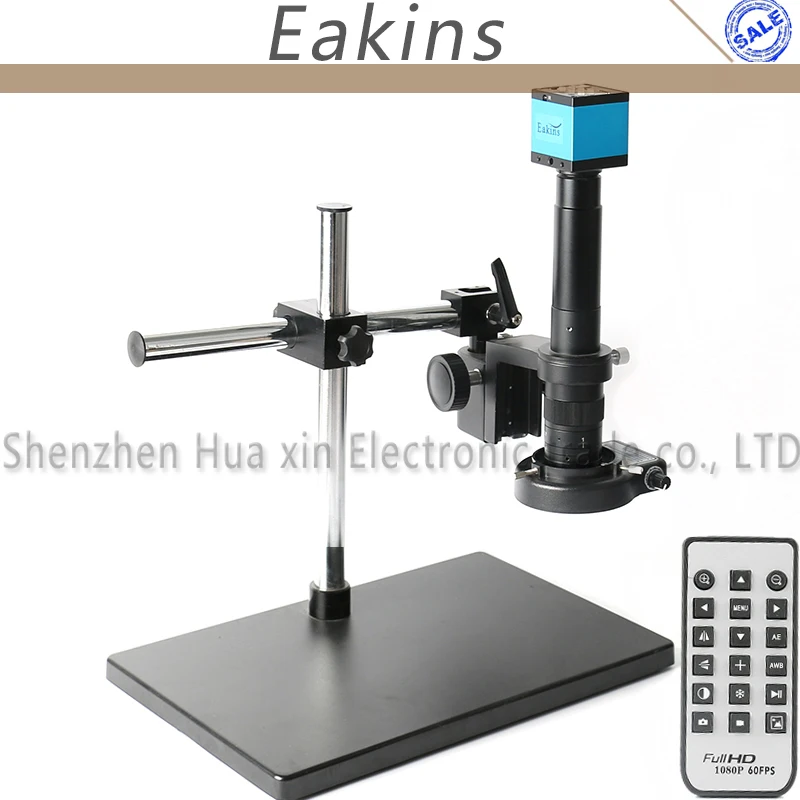 1080P 20MP HDMI USB цифровой видео микроскоп камера Boom Stand Set + 180X 300X C Mount Lens 144 LED Light|microscope