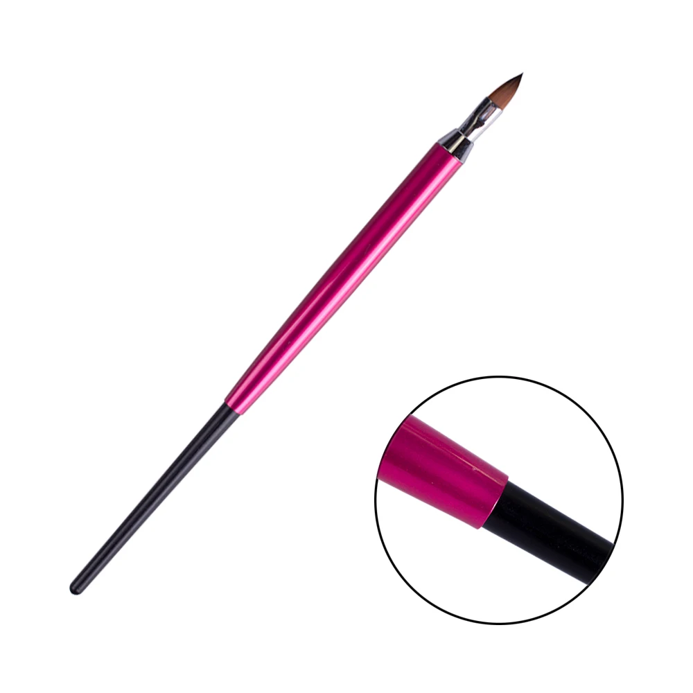 1 шт. 3D резной цветочный дизайн ногтей, ручка с кисточкой Рисунок Живопись для УФ гель маникюр ярко-розовая ручка щеточки для ногтей Инструменты CH613