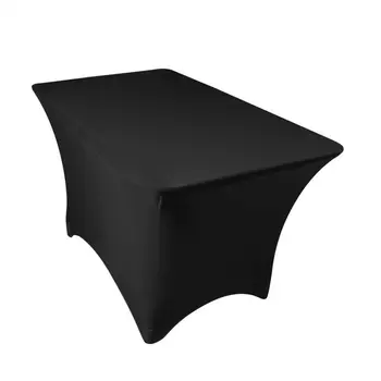 

Rectangular Stretch Table Cloth Spandex Lycra Table Cover Stretch Bar Fitted Tablecloth For Wedding Party Banquet Decoration