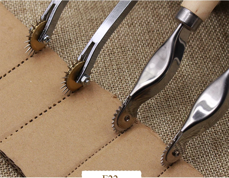1 шт. кожаная ткань бумага оверстежка колесо сканирующая линия scribingDIY швейная кожа ремесло инструмент стальной зубик сканирование
