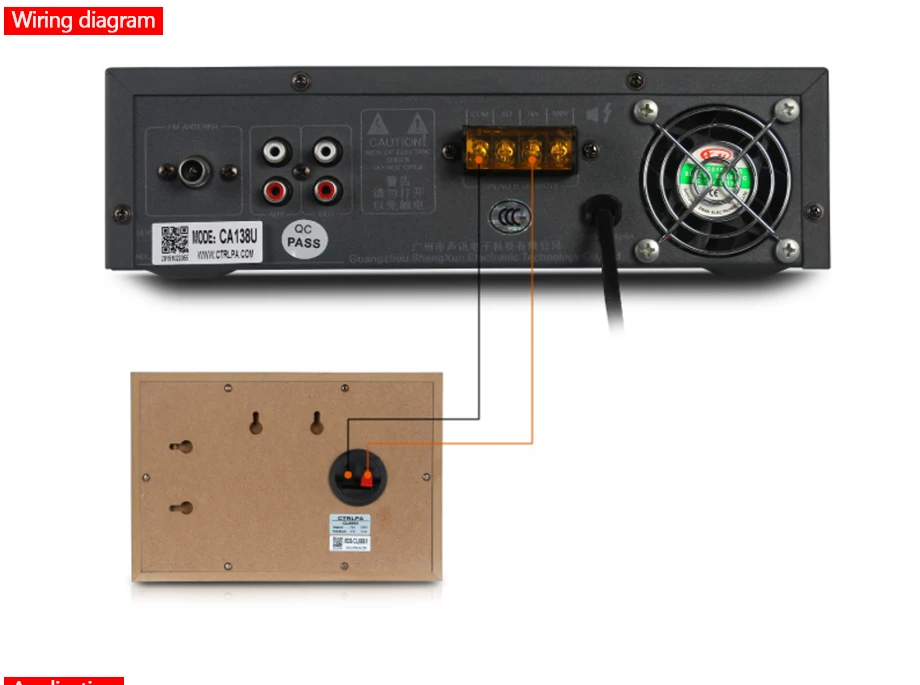 Oupushi 10W 100V классная акустическая система 6," деревянная акустическая коробка в настенная акустическая система