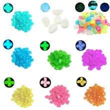 100 шт. садовая декоративная галька аквариум светящиеся камни Новинка светящиеся камни декоративная галька для феи