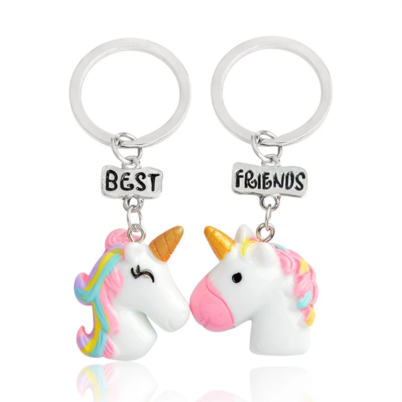 

Trendy Cute Fairytale Unicorn Keychain Multi-style Horse Key Holder Alloy Key Ring For Woman Girls Gift Best Friends Jewelry