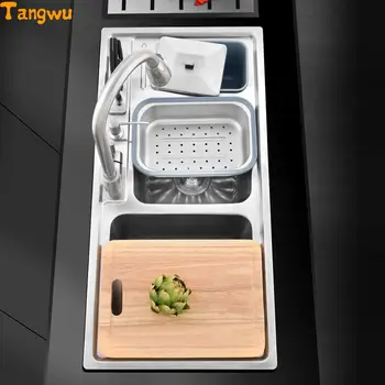 

Kitchen Sinks Tangwu 304 stainless steel wire drawing and thick package multifunctional Kitchen Sinks