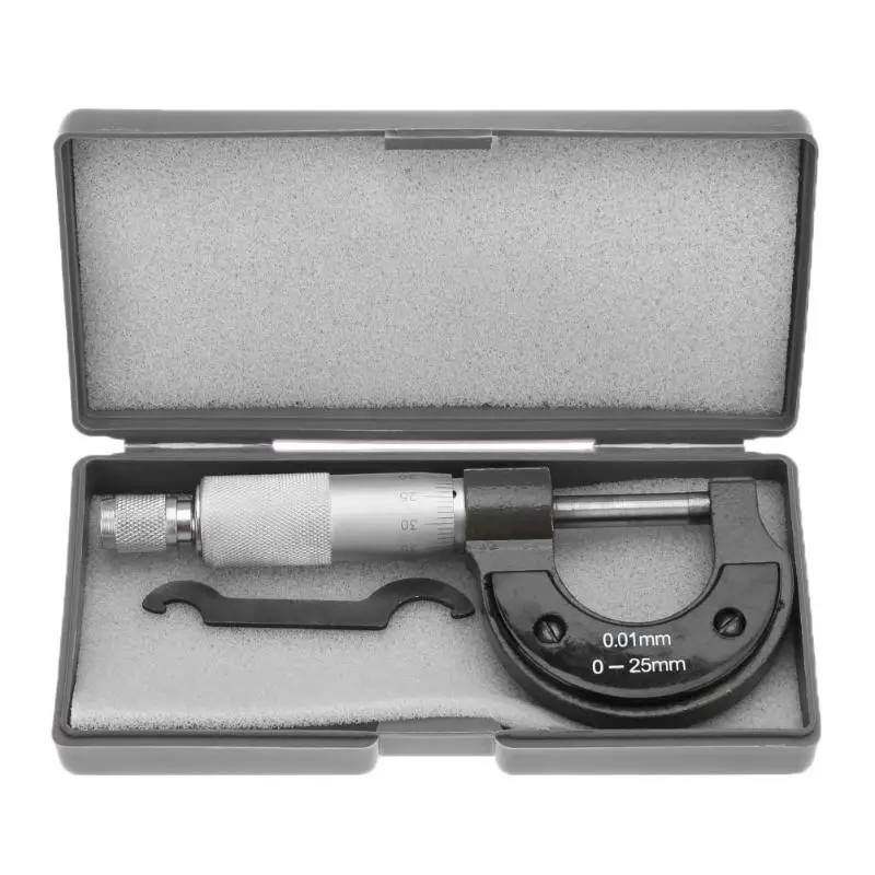 

0-25mm/0.01mm Outside Micrometer Caliper Precision Gauge Vernier Caliper Measuring Tools Micrometer