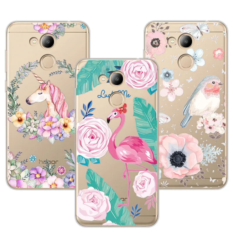 

3D Case Cover For Huawei Honor 6C Pro Honor 6 C Pro JMM-L22 5.2" Relief Lace Plant Flower Cute Soft Silicon Phone Case+Free Gift