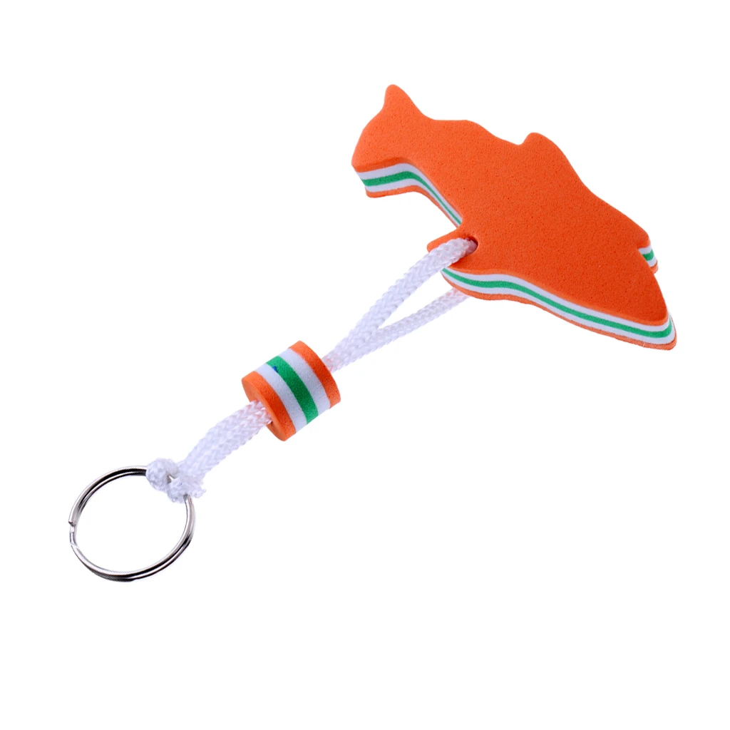 EVA Dolphin Shaped Floating Key Ring Key Chain Water Buoyant Key Holder for Boat Yachting Sailing Water Sports Blue/Orange