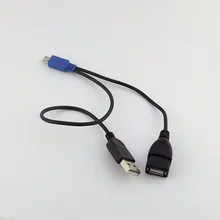 10 шт. Micro 5 Pin к USB A Male+ Female Host HDD power OTG кабель 20 см 30 см