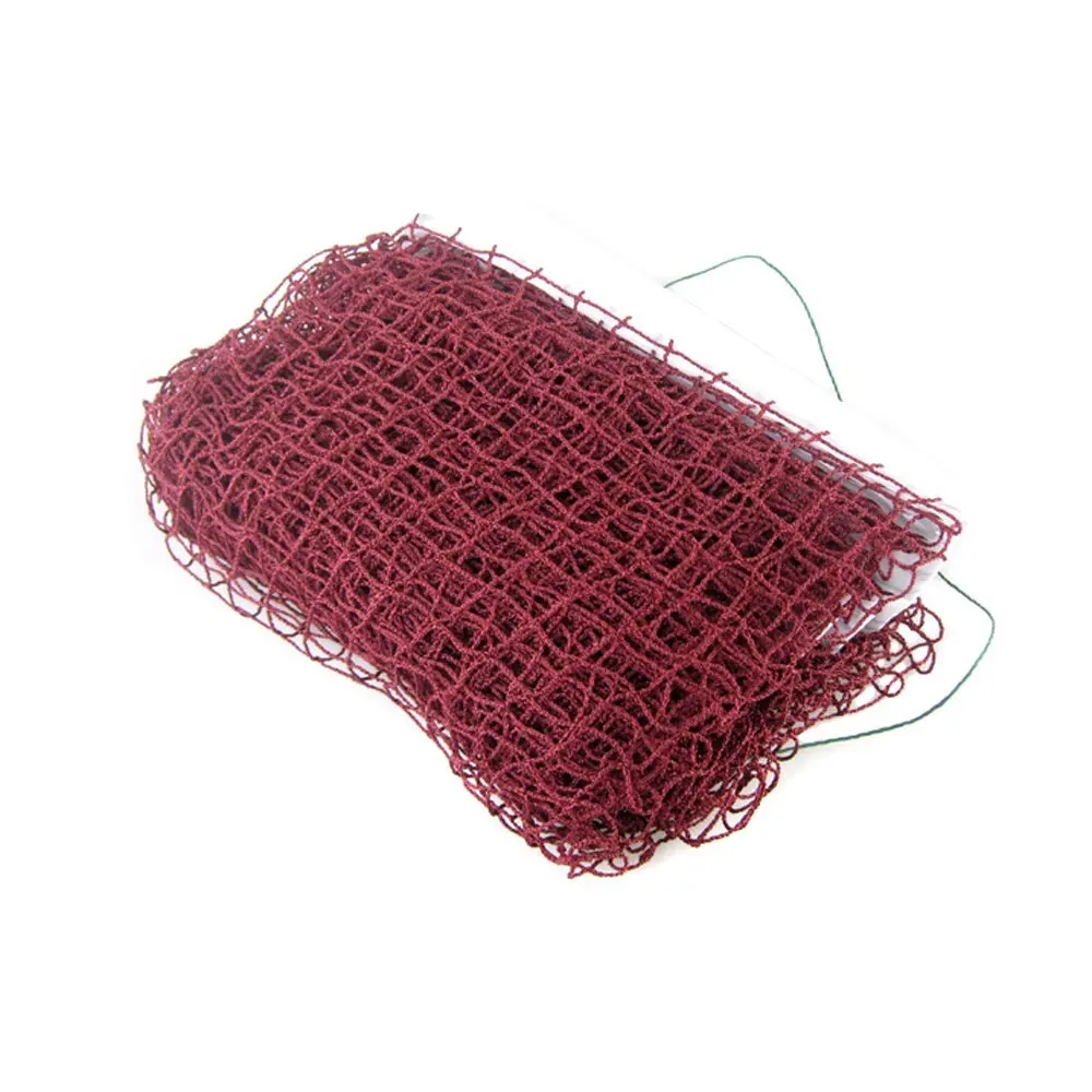 

SZ-LGFM-Standard Professional Training Square Mesh Braided Badminton Net Dark Red