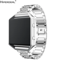 HIPERDEAL сменный ремешок из нержавеющей стали с металлической рамкой для Fitbit Blaze