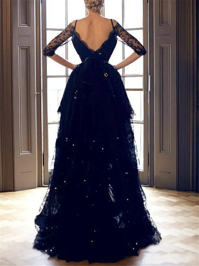 2020 кружевное платье на тонких бретельках с высоким низом для вечеринки vestido de noiva