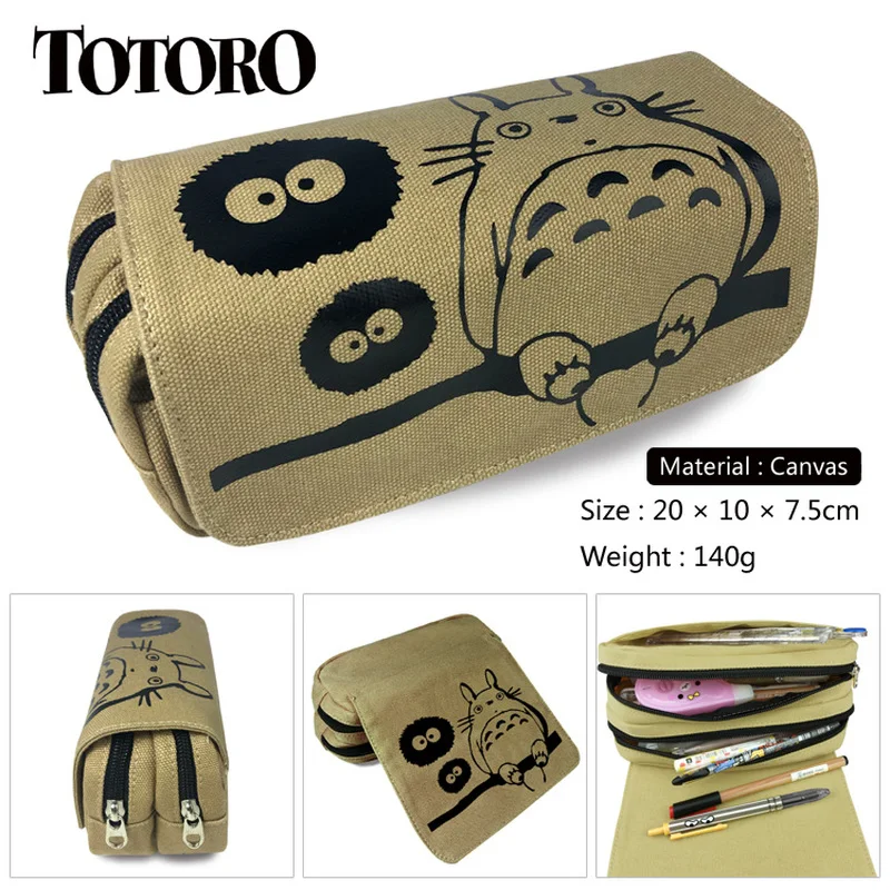 Холщовый пенал My Neighbor Totoro No Face для мужчин Студенческая сумка ручек мультяшная