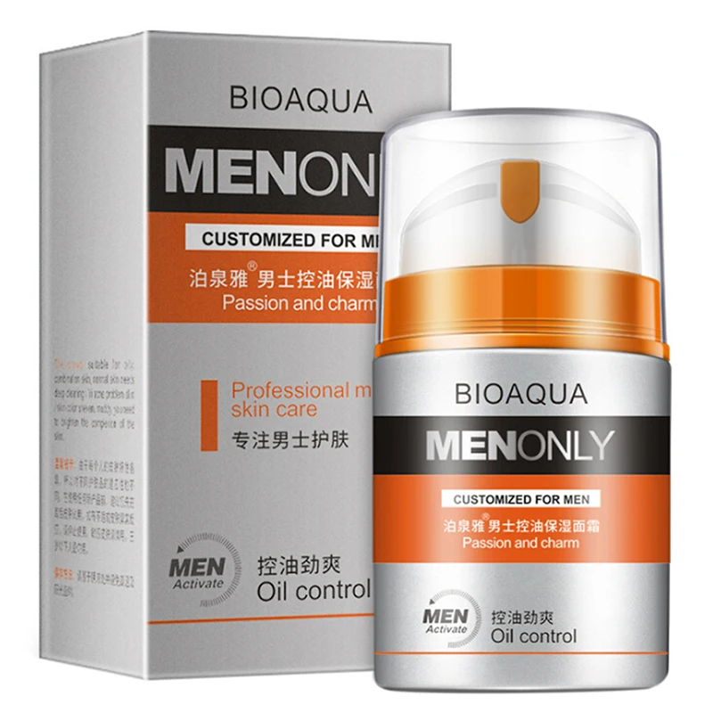 50g Male Oil Control Face Moisturizing Cream Hydrating Improve Acne Skin Repair Filling Water Day Cream Skin Care For Men