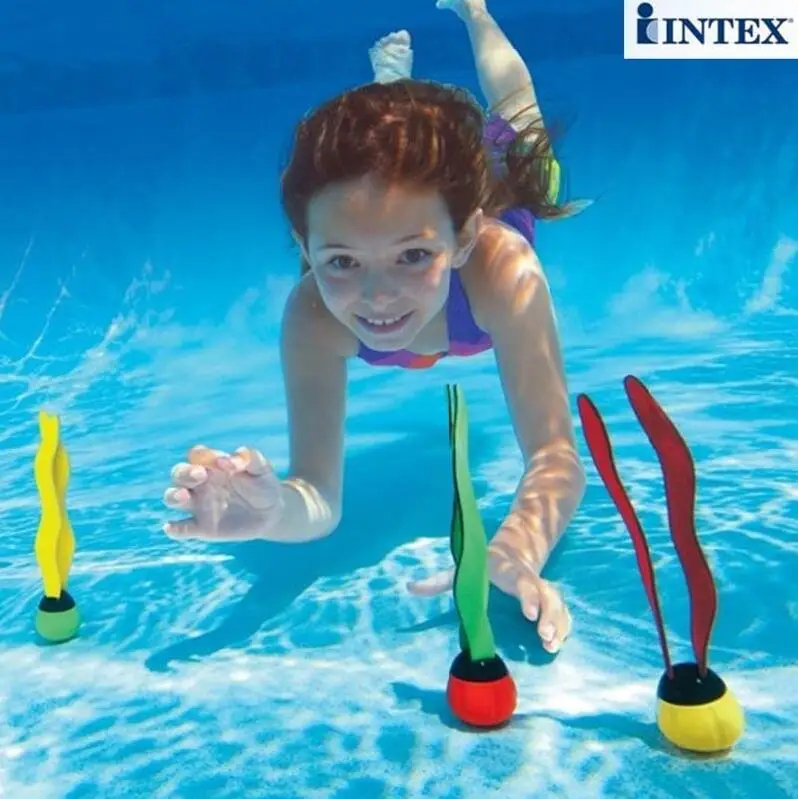 3pcs 1set INTEX 55503 ribbons diving ball diving seaweed swim swimming toy underwater buoy font b