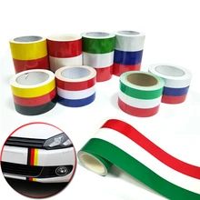 Autocollant de protection pour carrosserie de voiture BMW Kia Lada, avec bande de drapeau stylistique de voiture, 7.5cm/15cm * 100cm, russie allemande France italie belgique
