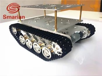 

Official smarian TS100 Metal Shock Absorption Robot Tank Car Chassis from DIY Crawler Tracked Model Robotic Base