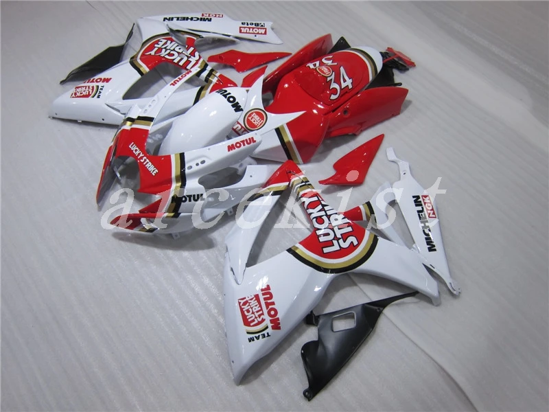 3 Подарки ABS обтекатели комплект подходит для SUZUKI GSXR600 GSXR750 06 07 R600 R750 K6 GSXR 600 750 2006 2007 на заказ из кусочков; красивые белые красные Лаки