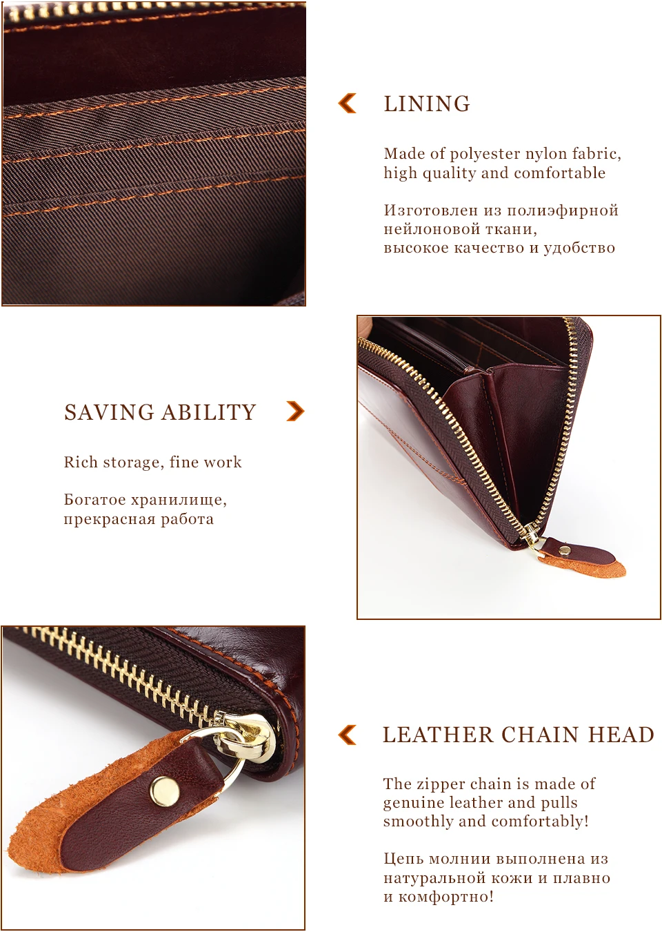 Brand Genuine Cowhide Leather Portomonee Vintage Zipper Male Wallet Wristlets Men Long Phone Clutch with Coin Purse Pocket