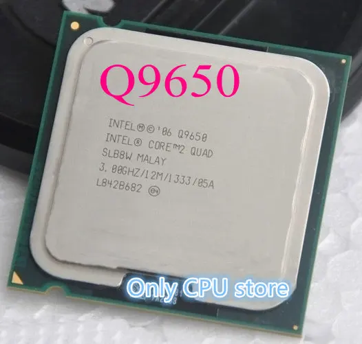 Lntel Core 2 Duo Q9650 q9650 cpu четырехъядерный/3,0 ГГц/12 Мб L2/45 нм/Socket 775/SLB8W/95 Вт/FSB 1333 МГц/