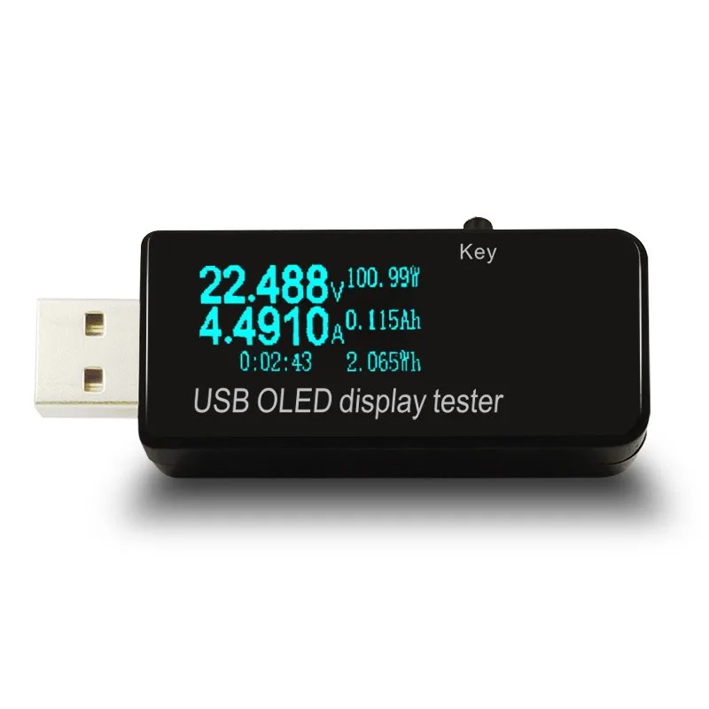 OLED 128x64 USB Тестер Вольтметр постоянного тока измеритель напряжения power Bank батарея Емкость монитор QC3.0 телефон зарядное устройство детектор