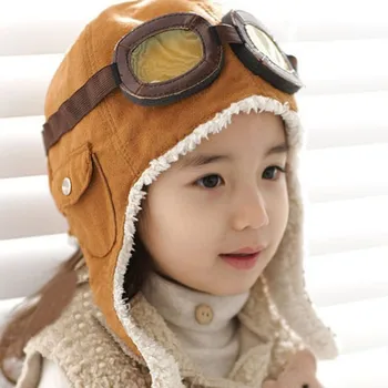 

Girls Boys Pilot Cap Beanie Flight Helmet Kids Baby Toddler Hat Warm Winter 2~7T